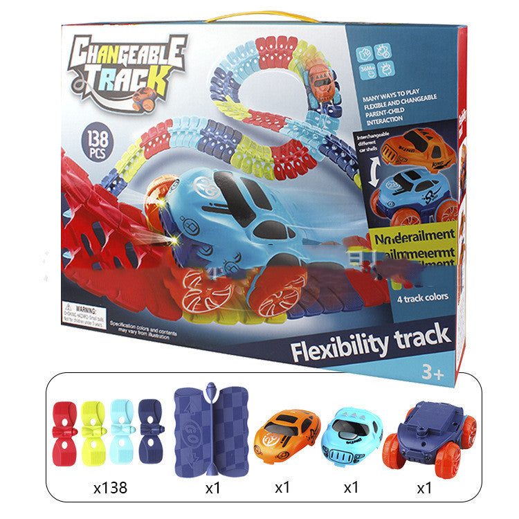 Changeable Track with LED Light-Up Race Car