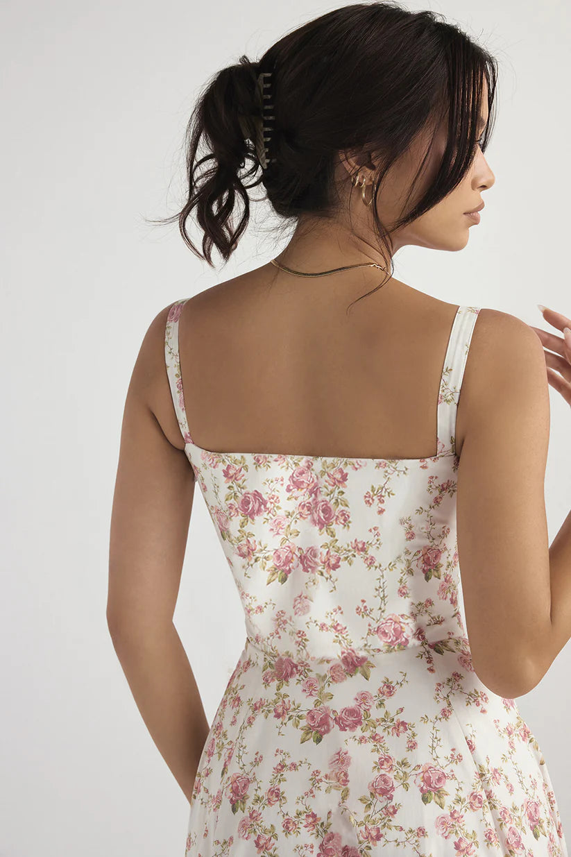 Floral Bustier Waist Shaper Dress